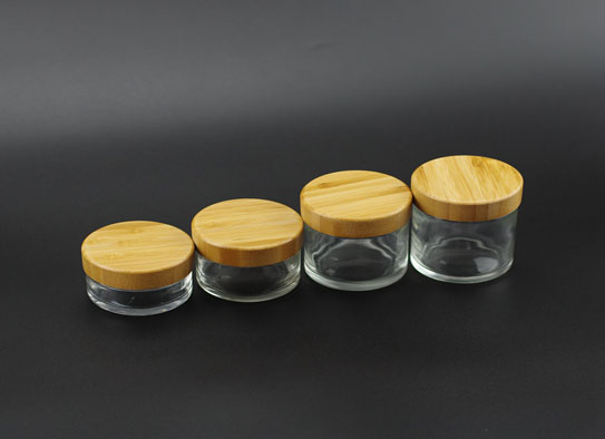 Vidro CRC Jar com Real cápsula de prova de crianças de Bambu